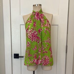 Jay Godfrey Halter Neck Top with Versatile Tie